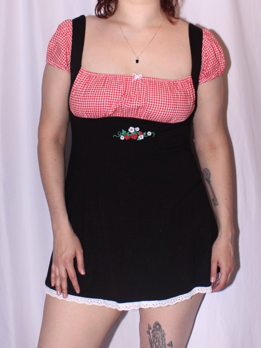 Kitteny milkmaid style mini dress